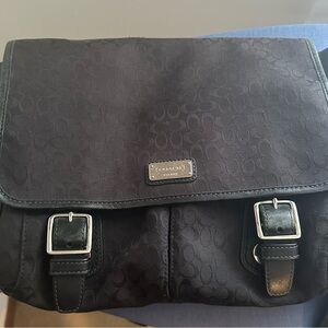 Black Coach messenger bag